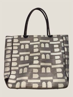 Bally Cream and Brown Tote Bag
